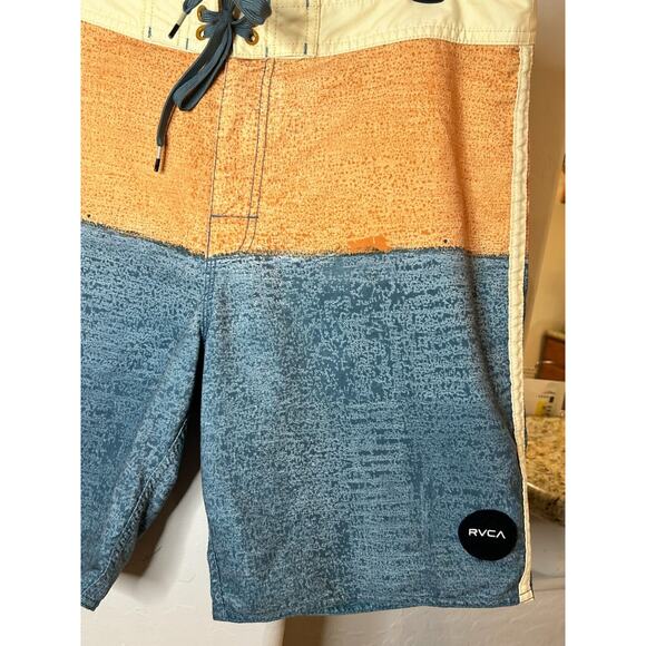 RVCA Men's Color Block Swim Trunks 33 - Picture 3 of 6